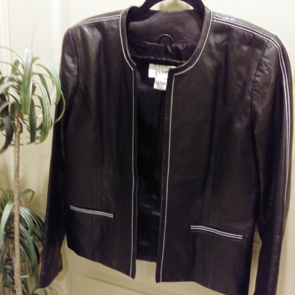 Soft Black Leather Short Jacket